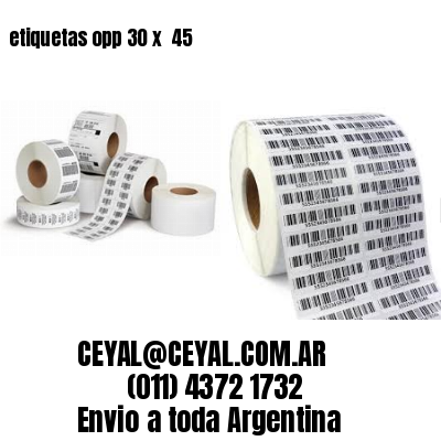 etiquetas opp 30 x  45