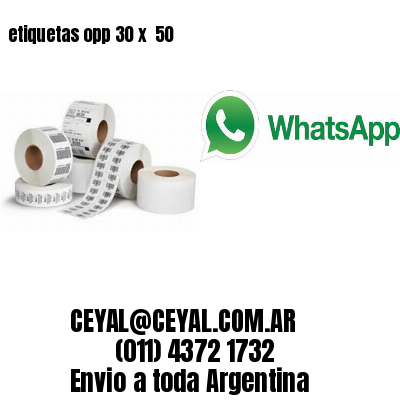 etiquetas opp 30 x  50