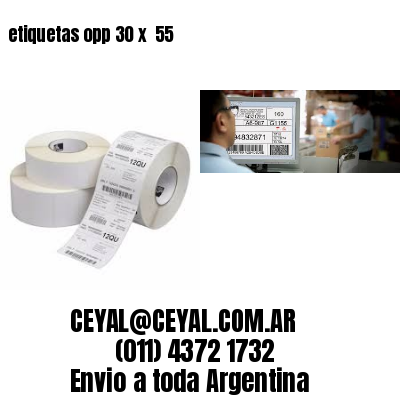 etiquetas opp 30 x  55