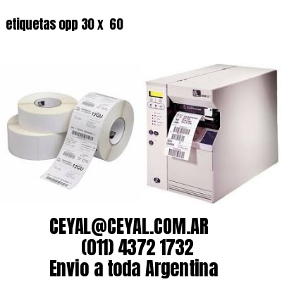 etiquetas opp 30 x  60