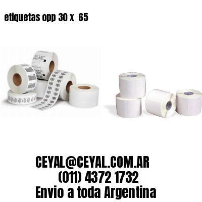 etiquetas opp 30 x  65