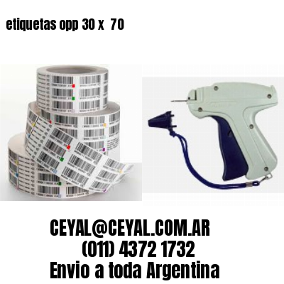 etiquetas opp 30 x  70