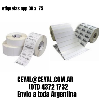 etiquetas opp 30 x  75