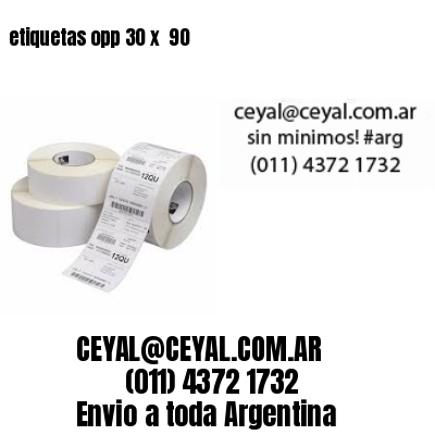 etiquetas opp 30 x  90