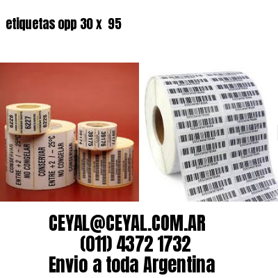 etiquetas opp 30 x  95