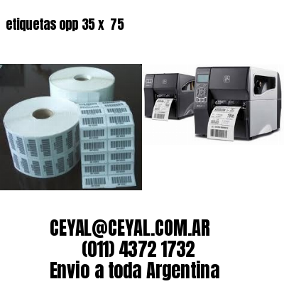etiquetas opp 35 x  75