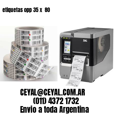 etiquetas opp 35 x  80
