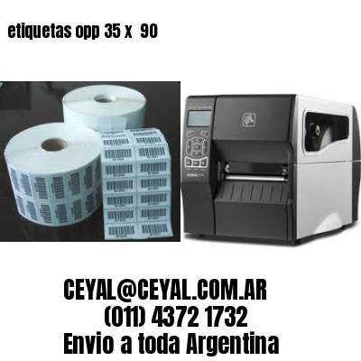 etiquetas opp 35 x  90