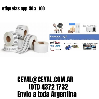 etiquetas opp 40 x  100