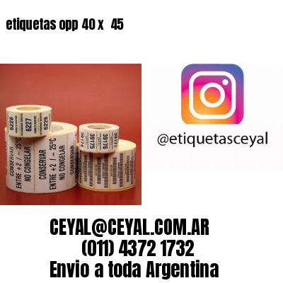 etiquetas opp 40 x  45