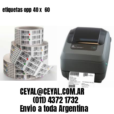 etiquetas opp 40 x  60