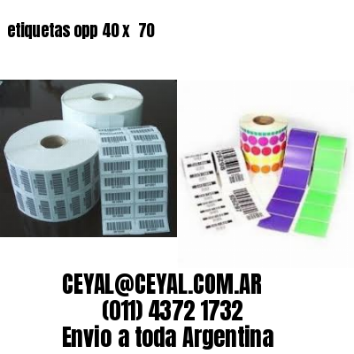 etiquetas opp 40 x  70