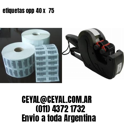 etiquetas opp 40 x  75