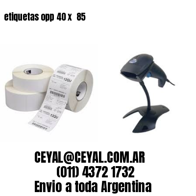 etiquetas opp 40 x  85