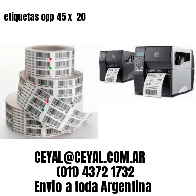 etiquetas opp 45 x  20