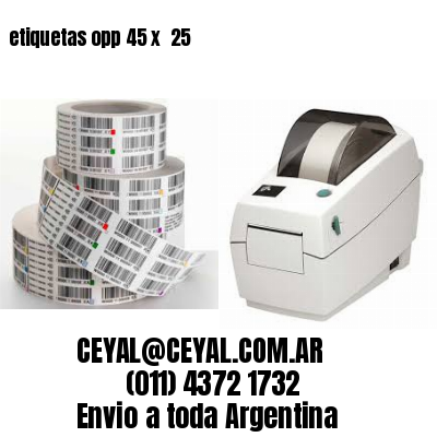 etiquetas opp 45 x  25