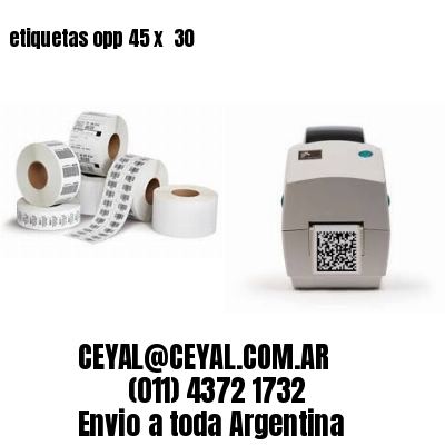 etiquetas opp 45 x  30