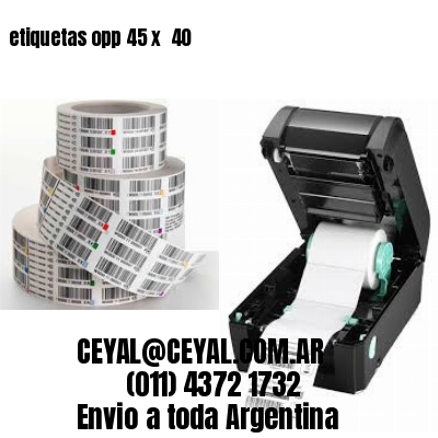 etiquetas opp 45 x  40