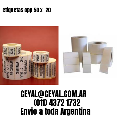 etiquetas opp 50 x  20