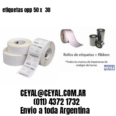 etiquetas opp 50 x  30