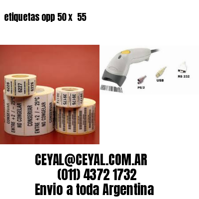 etiquetas opp 50 x  55