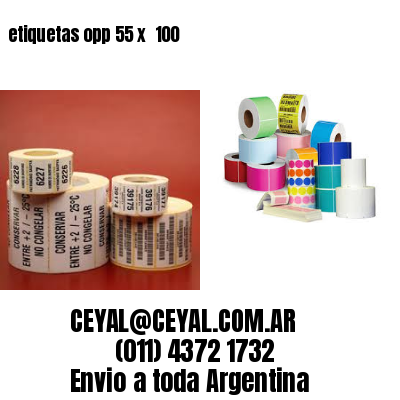 etiquetas opp 55 x  100