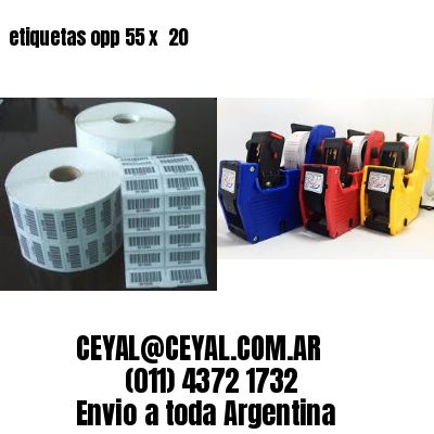etiquetas opp 55 x  20