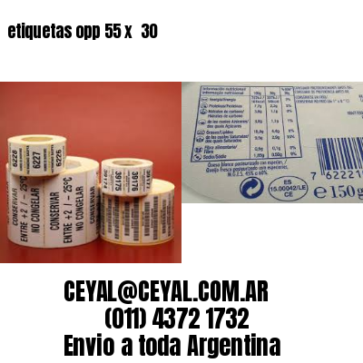 etiquetas opp 55 x  30