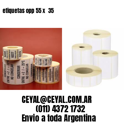 etiquetas opp 55 x  35