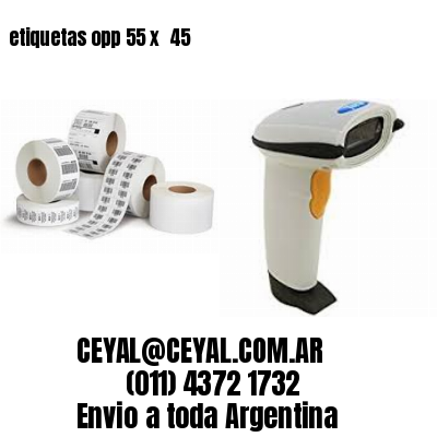 etiquetas opp 55 x  45