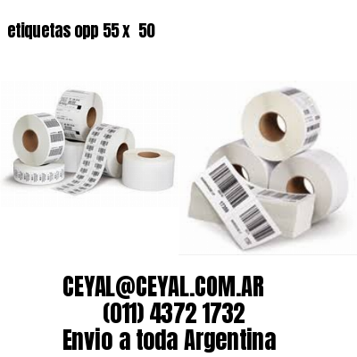 etiquetas opp 55 x  50