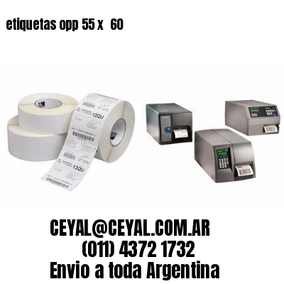 etiquetas opp 55 x  60