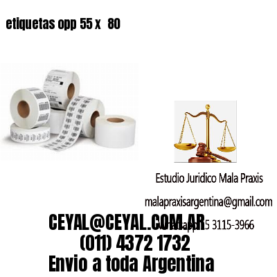 etiquetas opp 55 x  80