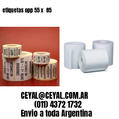 etiquetas opp 55 x  85