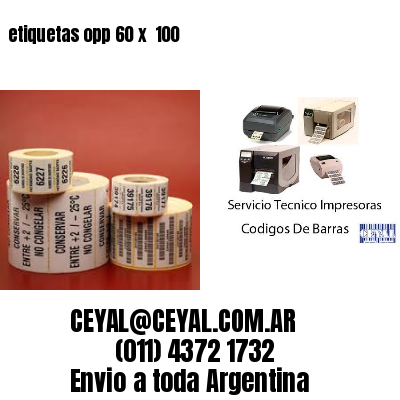 etiquetas opp 60 x  100