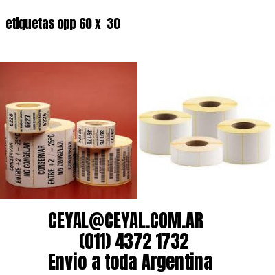 etiquetas opp 60 x  30