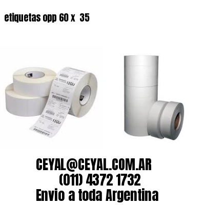 etiquetas opp 60 x  35
