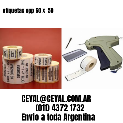 etiquetas opp 60 x  50