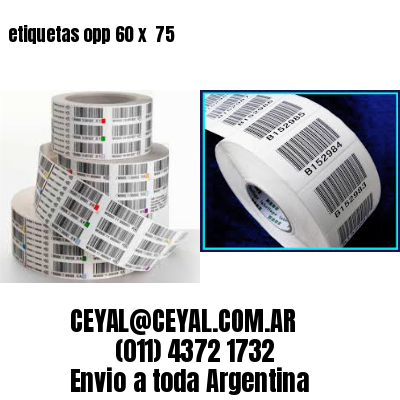 etiquetas opp 60 x  75