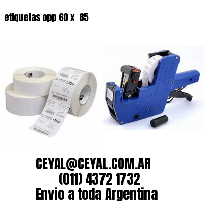 etiquetas opp 60 x  85