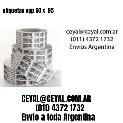 etiquetas opp 60 x  95