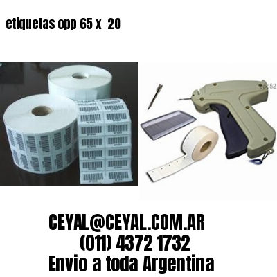 etiquetas opp 65 x  20