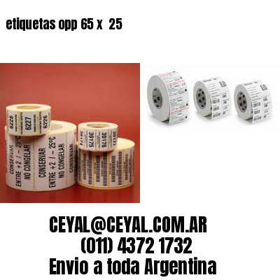 etiquetas opp 65 x  25
