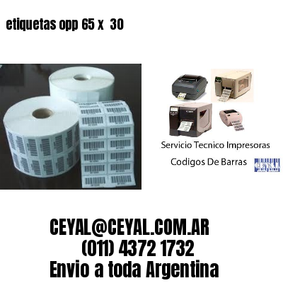 etiquetas opp 65 x  30