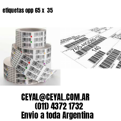 etiquetas opp 65 x  35