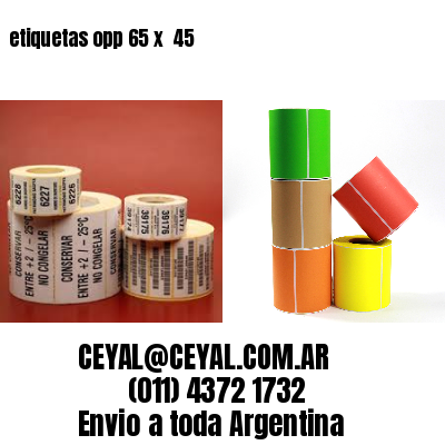 etiquetas opp 65 x  45