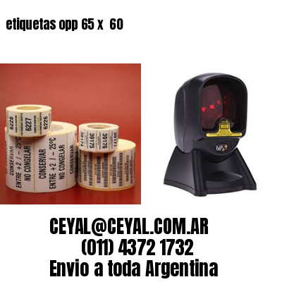 etiquetas opp 65 x  60