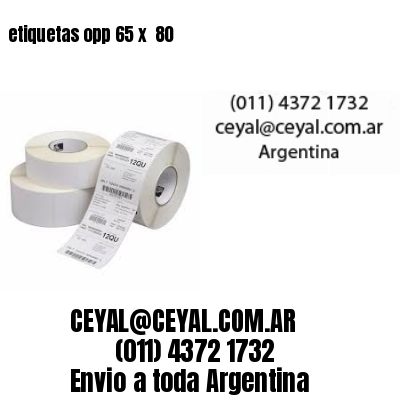 etiquetas opp 65 x  80
