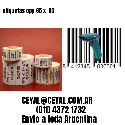 etiquetas opp 65 x  85