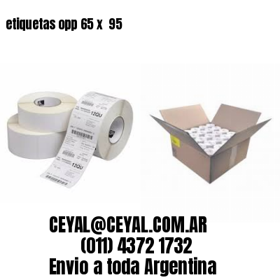 etiquetas opp 65 x  95